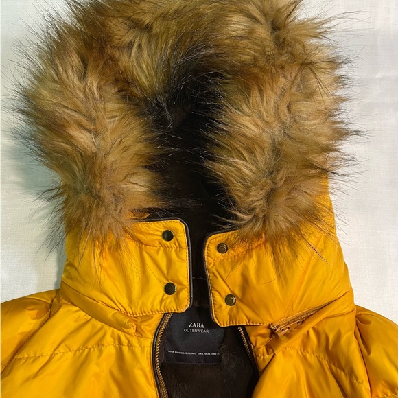 Zara Brown Faux Fur Outerwear - Picture 4 of 12